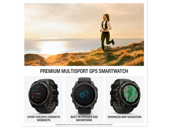 51 mm AMOLED Smartwatch with Sapphire Display and LED Flashlight — Smart Watch, Garmin