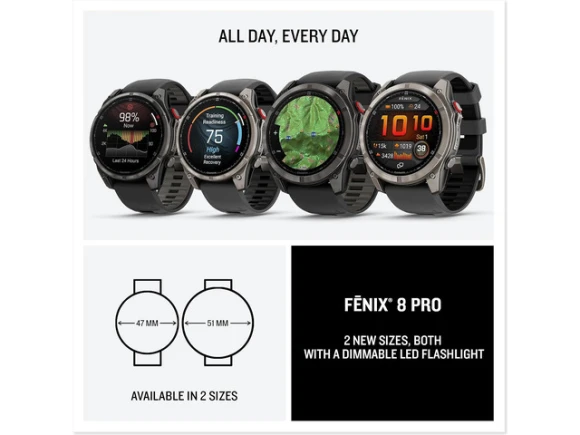 51 mm Multisport GPS smartwatch with AMOLED display — Smart Watch, Garmin
