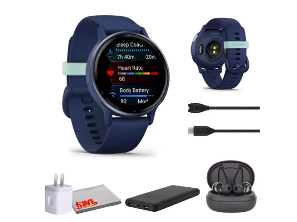 Fitness Tracker Smartwatch, Black Case — Smart Watch, Garmin