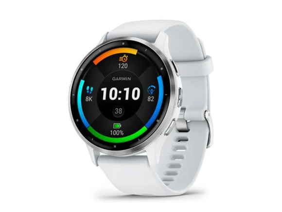 Smart Watch, Silver Bezel with Whitestone Case — Smart Watch, Garmin