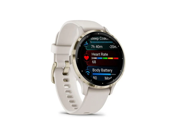 Venu 3S Smart watch with Soft Gold bezel and Ivory case — Smart Watch, Garmin