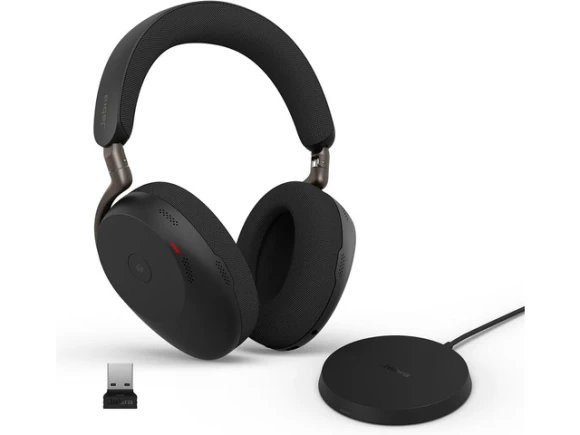 Over-Ear Wireless Bluetooth Headset with Wireless Charging Stand — Wireless Earbuds, Jabra