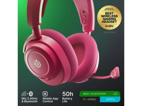 Gaming headset, Gen 2, Magenta — Wireless Earbuds, SteelSeries