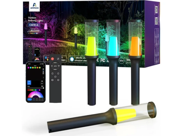 4-Pack Outdoor Pathway Lights — Smart Outdoor Lighting, APPECK