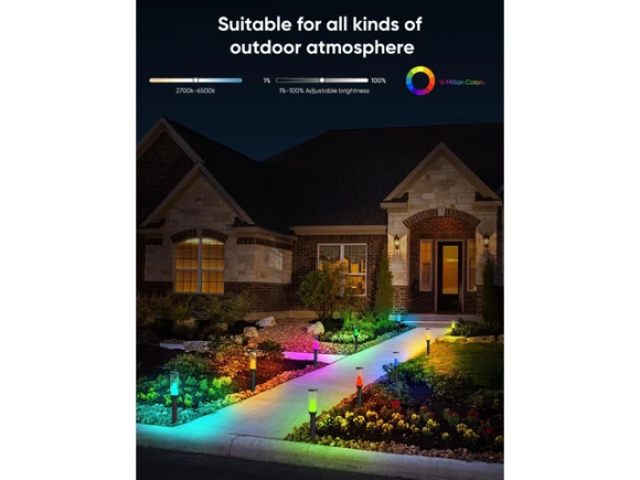 4-Pack Outdoor Pathway Lights — Smart Outdoor Lighting, APPECK