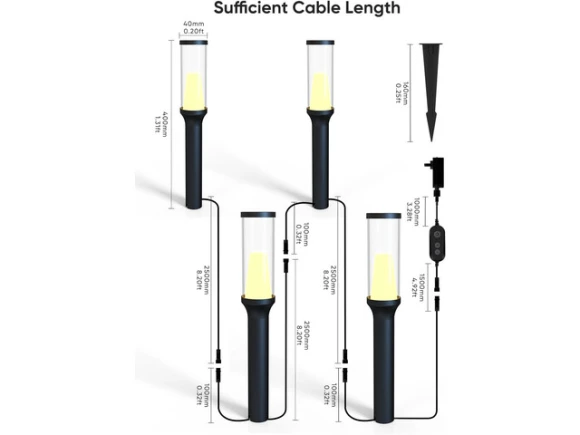 4-Pack Outdoor Pathway Lights — Smart Outdoor Lighting, APPECK