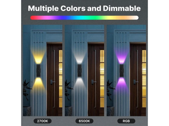 Outdoor wall light, 4 pack — Smart Outdoor Lighting, RUOCLRIS