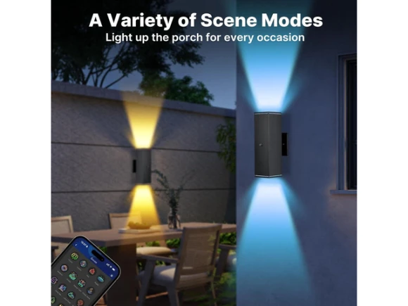 Outdoor wall light, 4 pack — Smart Outdoor Lighting, RUOCLRIS