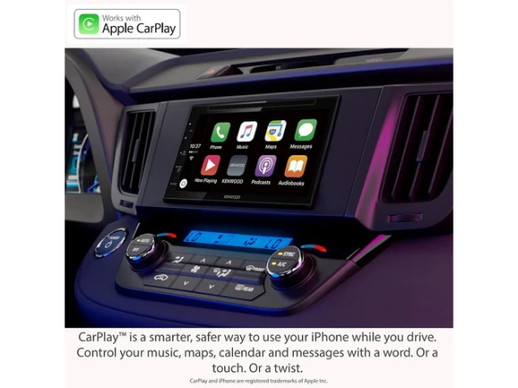 6.8-inch Double-DIN DVD Car Stereo — Car Infotainment System, KENWOOD