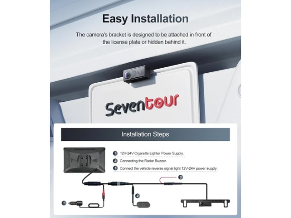 Backup camera with parking distance control (PDC) sensors — Backup Camera, TUKO