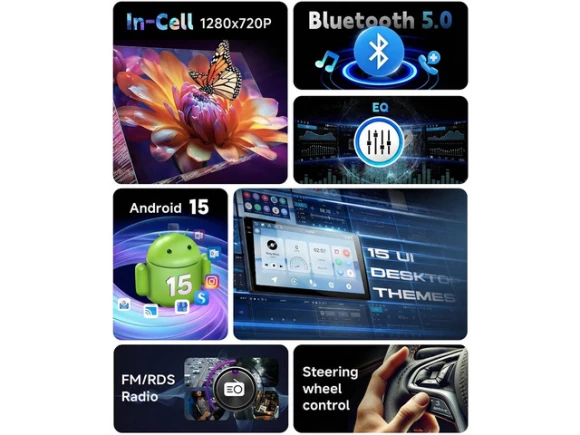 Car Stereo with Wireless CarPlay and Android Auto — Car Infotainment System, TUKO