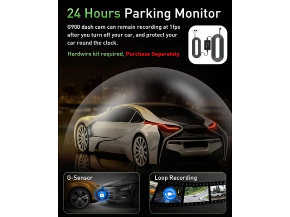 Front and Rear Dash Camera, 4K+1080P — Dash Cam, TUKO