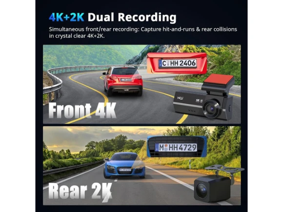 Front and Rear Dash Camera — Dash Cam, TUKO