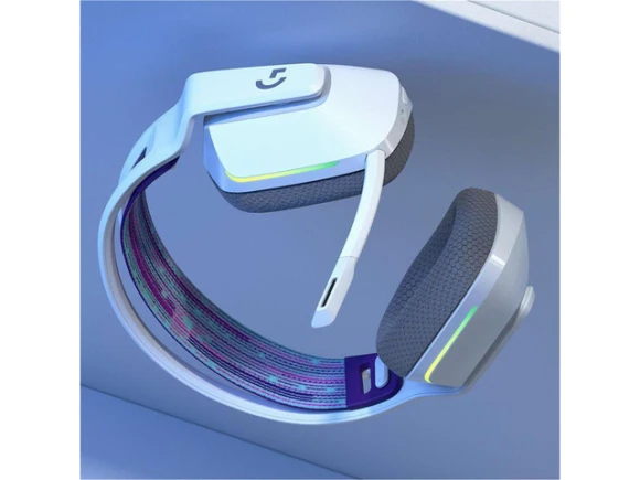 White Gaming Headset — Wireless Earbuds, Logitech