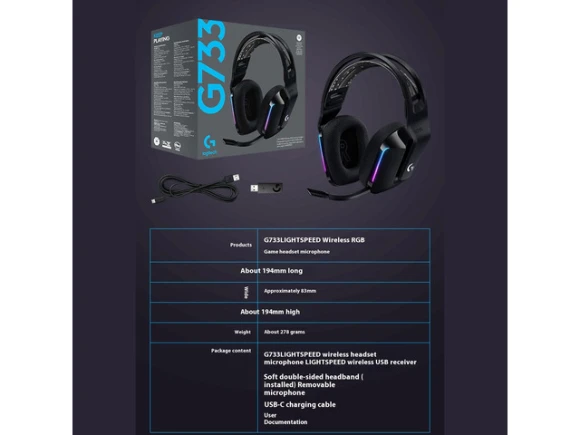 Wireless gaming headset, Purple — Wireless Earbuds, Logitech