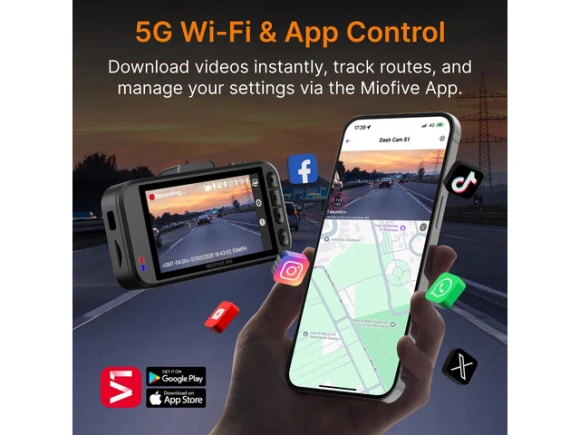 4K Car Camera with 32GB Card — Dash Cam, Miofive
