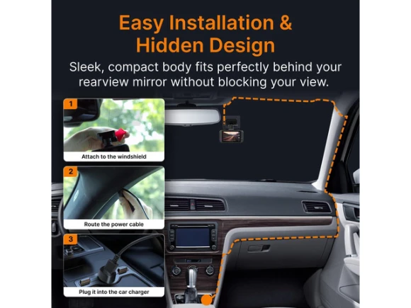 4K Car Camera with 32GB Card — Dash Cam, Miofive