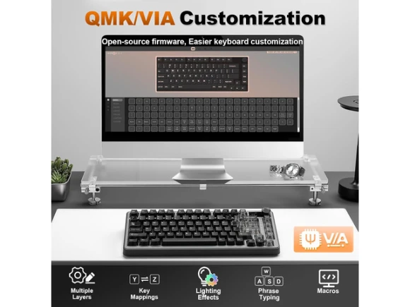 75% Wireless Mechanical Keyboard — Bluetooth Keyboard, YUNZII