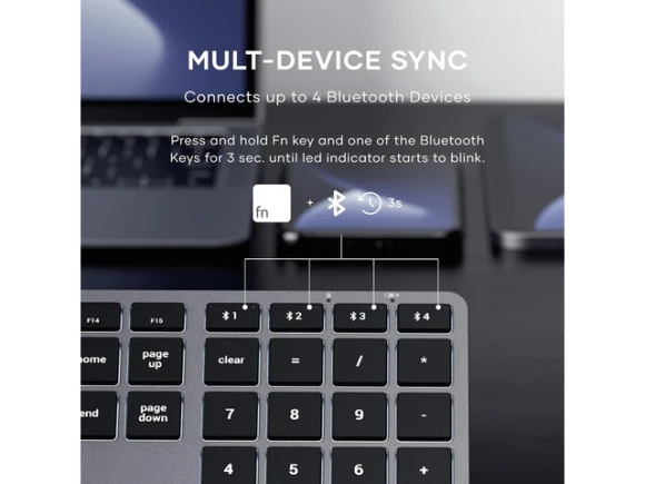 Bluetooth Backlit Keyboard, Space Gray — Bluetooth Keyboard, Satechi