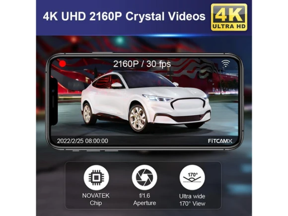 Dual-camera dash camera for Ford Mustang Mach-E — Dash Cam, Fitcamx