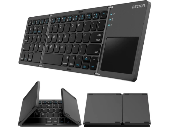 Foldable Bluetooth keyboard with touchpad — Bluetooth Keyboard, Delton