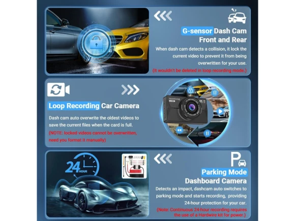 Front-and-rear dash camera — Dash Cam, RUOCLRIS