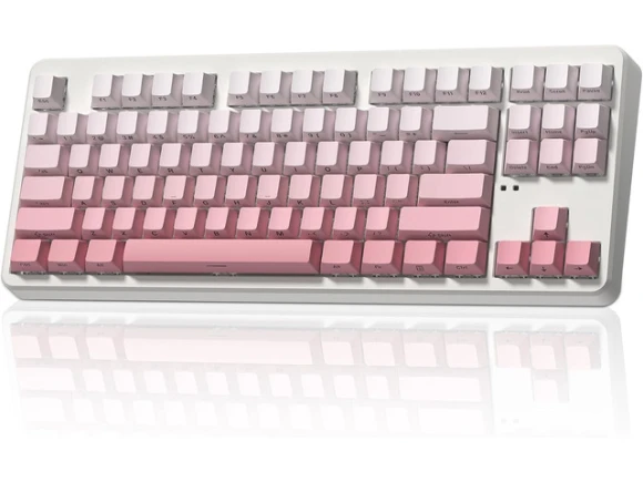 Gradient Pink Wireless Mechanical Keyboard — Bluetooth Keyboard, RUOCLRIS