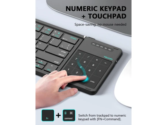 Khaki Foldable Bluetooth Keyboard — Bluetooth Keyboard, NILLKIN