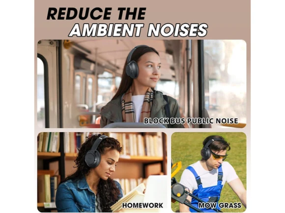 Wireless Headphones, Black — Wireless Earbuds, BERIBES
