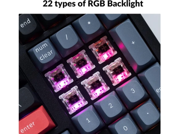 Wireless Mechanical Keyboard, Black — Bluetooth Keyboard, Keychron