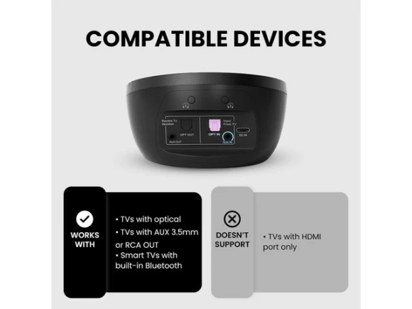 Wireless TV Earbuds with Bluetooth Transmitter and Charging Dock — Wireless Earbuds, Avantree