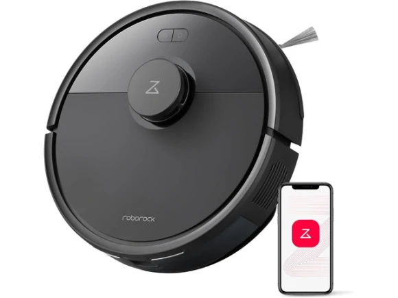 Black Robot Vacuum and Mop Combo — Robot Vacuum, Roborock