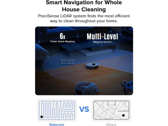 Black Robot Vacuum and Mop Combo — Robot Vacuum, Roborock