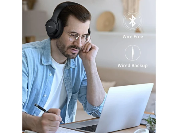 Bluetooth over-ear headphones — Wireless Earbuds, KVIDIO