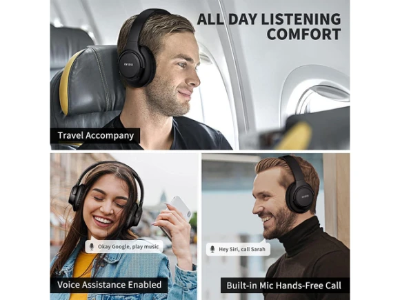 Bluetooth over-ear headphones — Wireless Earbuds, KVIDIO