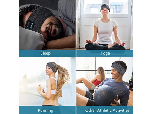 Bluetooth Sleeping Headphones, Sports Headband — Wireless Earbuds, Gemdeck