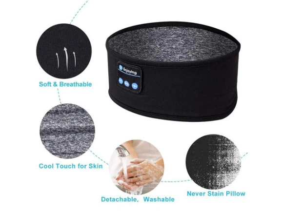 Bluetooth Sleeping Headphones, Sports Headband — Wireless Earbuds, Gemdeck