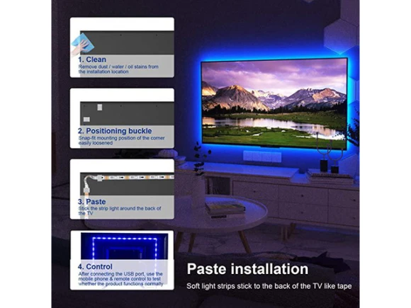TV LED Backlight Strip Lights, 8.2 ft — LED Strip Lights, ViLSOM