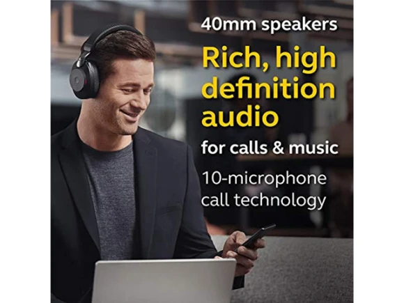 Wireless Bluetooth Headphones, Stereo, With Link380a — Wireless Earbuds, Jabra