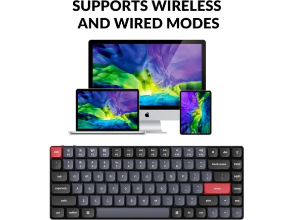 Wireless Custom Mechanical Keyboard, 75% Layout — Bluetooth Keyboard, Keychron