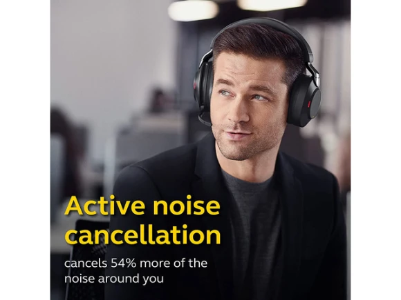 Wireless Headphones, Black, with Link380c and Charging Stand — Wireless Earbuds, Jabra