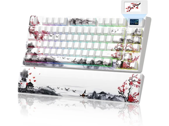 75% Mechanical Keyboard with Wrist Rest — Bluetooth Keyboard, Womier
