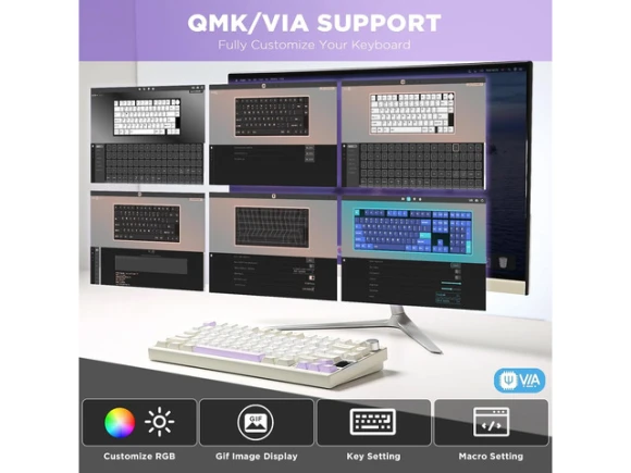 75% Wireless Mechanical Keyboard — Bluetooth Keyboard, YUNZII
