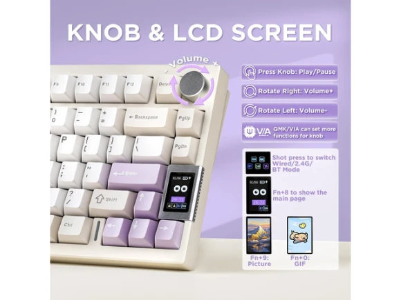 75% Wireless Mechanical Keyboard — Bluetooth Keyboard, YUNZII
