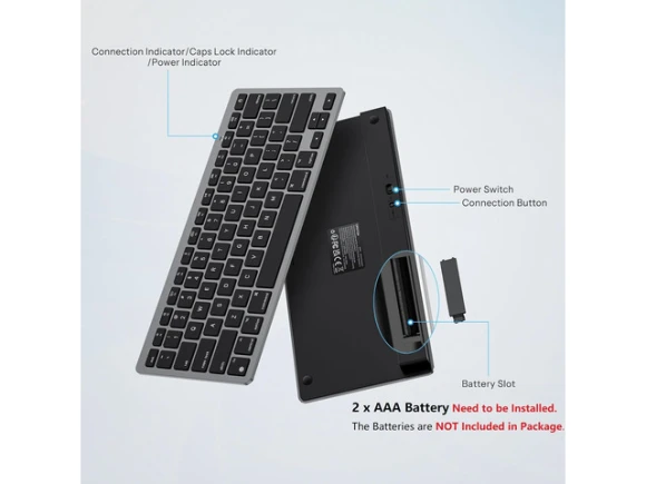 Bluetooth Wireless Keyboard for iMac, iMac Pro, MacBook Pro/Air and Mac mini — Bluetooth Keyboard, OMOTON