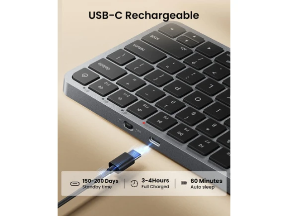 Compact Wireless Keyboard — Bluetooth Keyboard, ProtoArc