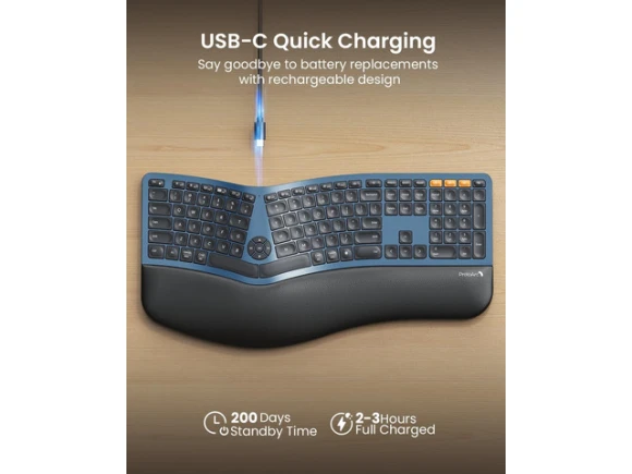 Ergonomic Split Keyboard — Bluetooth Keyboard, ProtoArc