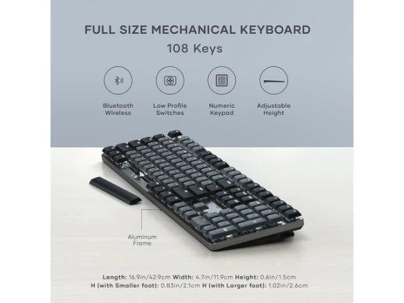 Full Size Mechanical Keyboard — Bluetooth Keyboard, Satechi