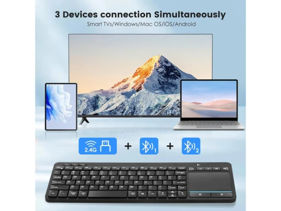 Wireless Bluetooth Keyboard with Touchpad — Bluetooth Keyboard, Portworld
