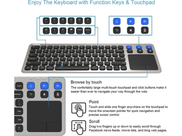 Wireless TV Keyboard — Bluetooth Keyboard, Arteck